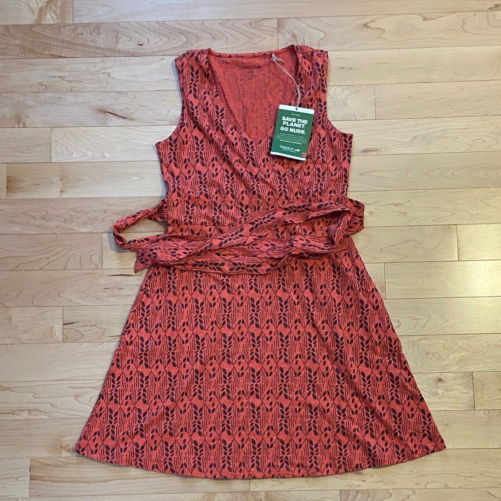 Toad&Co Coral Patterned Midi Dress